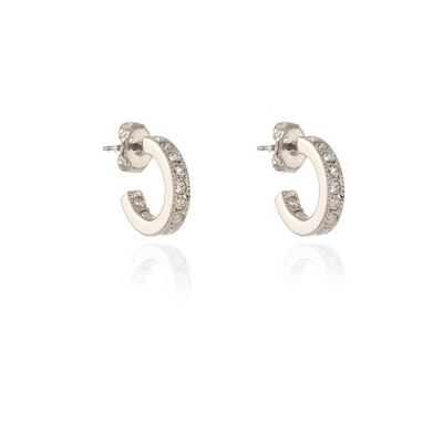 Cachet Saga 12mm Hoop Earrings Platinum Plated