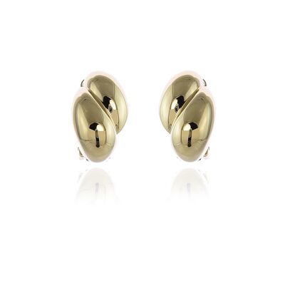 Cachet Laine Polished Clip On Earrings 18ct Gold Plated
