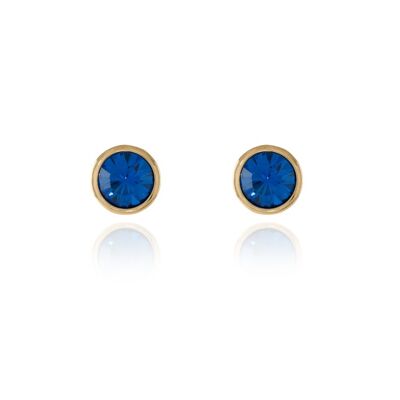 Cachet Thisbe Earrings Capri Blue Crystal 18ct Gold Plated