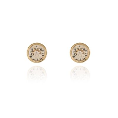Cachet Thisbe Earrings Light Silk Crystal 18ct Gold Plated