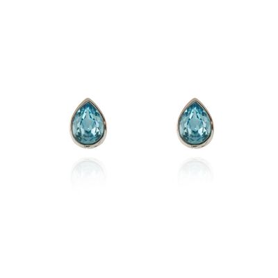 Cachet Ran Earrings Aquamarine Crystal Platinum Plated