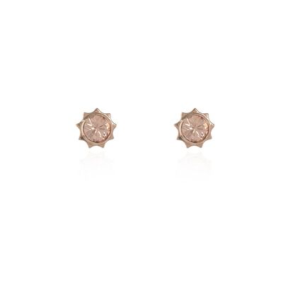 Cachet Bly Earrings Light Peach Crystal 18ct Gold Plated
