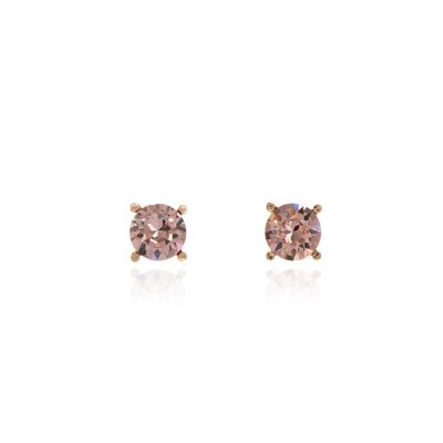 Cachet Laine 8mm Stud Earrings Vintage Rose Crystal 18ct Gold Plated