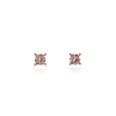 Cachet Laine 6mm Stud Earrings Vintage Rose Crystal 18ct Gold Plated