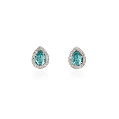 Cachet Talma Earrings Light Turquoise Platinum Plated