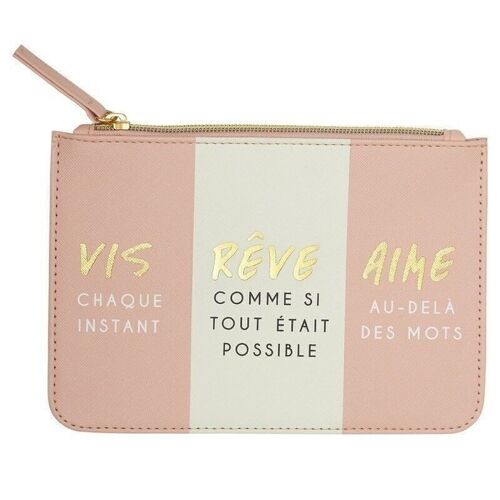 Pochette zip - VIS AIME REVE