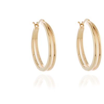 Cachet Lana 25mm Hoop Earrings 18ct Gold Plated