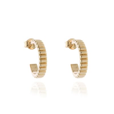 Cachet Ricci 15mm Hoop Earrings 18ct Gold Plated