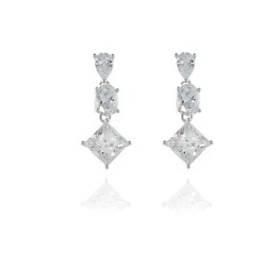 Cachet Maj Drop Earrings Platinum Plated