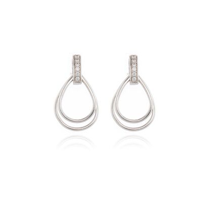 Cachet Qiao Drop Earrings Platinum Plated