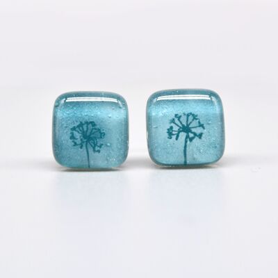 Turquoise Dandelion Stud Earrings