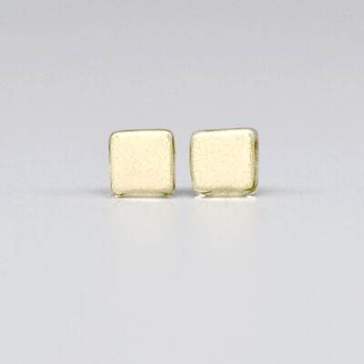 Small yellow glass and 925 sterling silver earrings