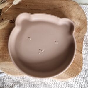 Assiette Silicone Ours - Sable