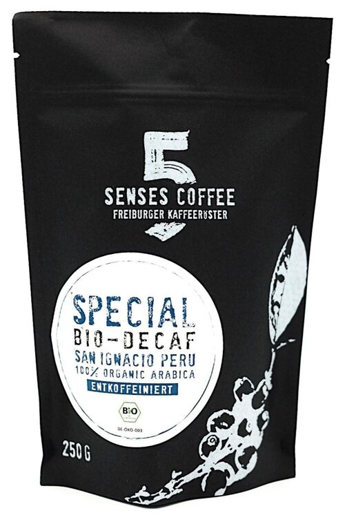 5 SENSES ORGANIC PERU BIO-DECAF - 1000 Gramm - Gemahlen für Espressokocher