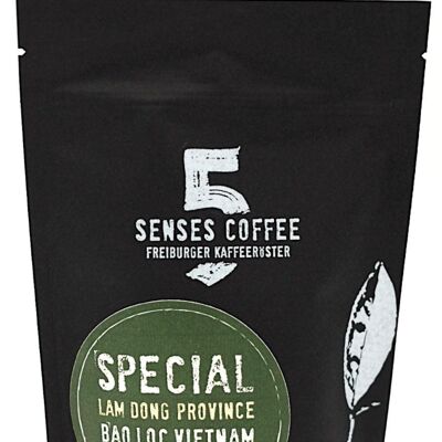 5 SENSES SPECIAL 100% FINE ROBUSTA BAO LOC VIETNAM - 500 Gramm - Gemahlen für Espressokocher