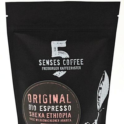 5 SENSES ORIGINAL BIO-ESPRESSO ÄTHIOPIEN - 1000 Gramm - Gemahlen für Espressokocher