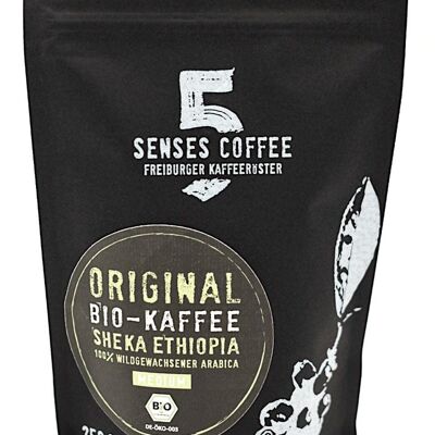 CAFÉ BIO 5 SENSES BIO ETHIOPIA - 1000 grammes - Grains entiers