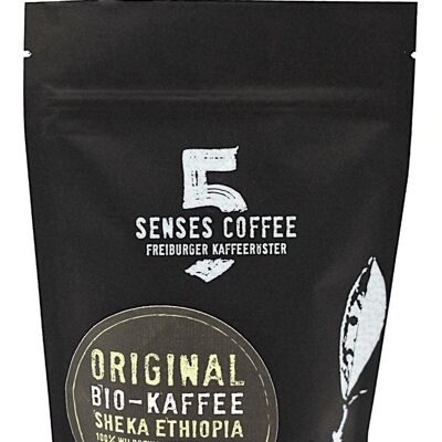 5 SENSI CAFFÈ BIOLOGICO ETIOPIA - 1000 grammi - Macinato per macchina da caffè filtro