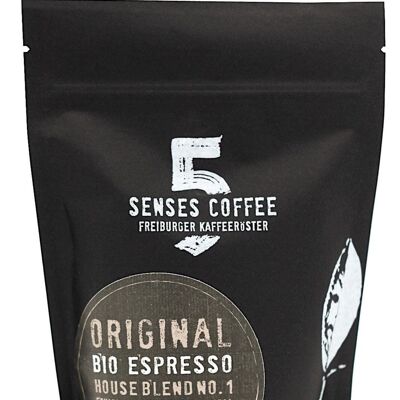 5 SENSES ORGANIC HOUSE BLEND NO. 1 (BIO) - 1000 grams - Ground for espresso maker
