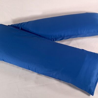 28 x 170 cm couverture bleu cobalt, satin organique, article 4172520