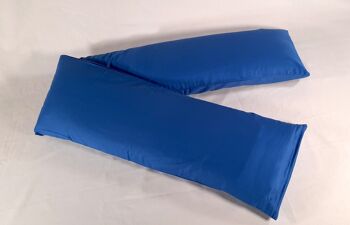 28 x 170 cm couverture bleu cobalt, satin organique, article 4172520 1