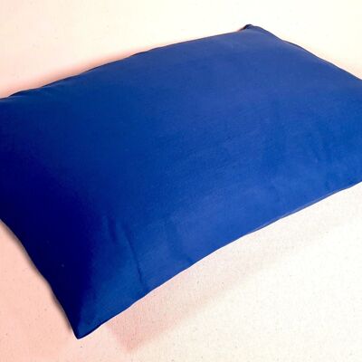 35 x 50 cm couverture bleu cobalt, satin organique, article 4503520