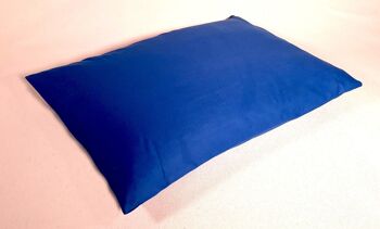 35 x 50 cm couverture bleu cobalt, satin organique, article 4503520 1