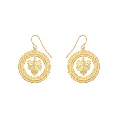 Boucles d'oreilles COLLECTION CONSTANCE CHLORIS PENDENTIFS plaqué or