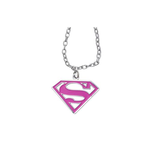 DC Comic Super girl Pink Pendant & Chain