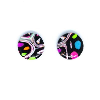 Kaleidoscope Black Midi Studs