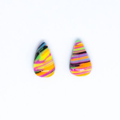 Kaleidoscope Stripe Teardrop Studs