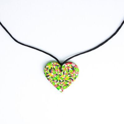Mosaic Rocks Heart Necklace