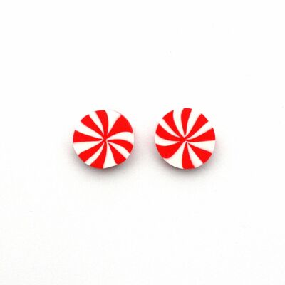 Peppermint Candy Studs