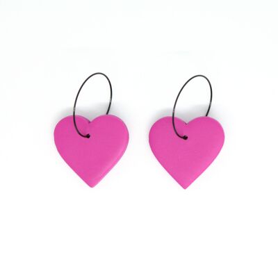 Pink Heart Hoops