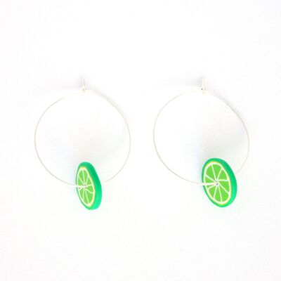Pink Lime Mango - Small Lime Wheel Hoops