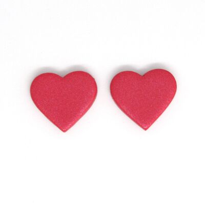 Red Heart Studs