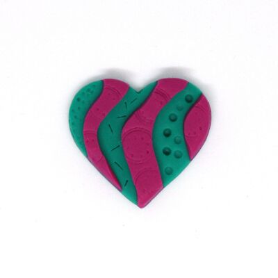 Squiggle Heart Brooch