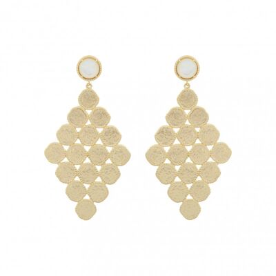 Boucles d'oreilles COLLECTION CONSTANCE MAIA Nacre plaqué or