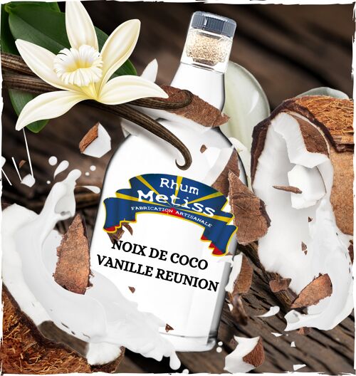 Rhum arrangé Métiss Noix de Coco/Vanille BOURBON de La Réunion 23,7°