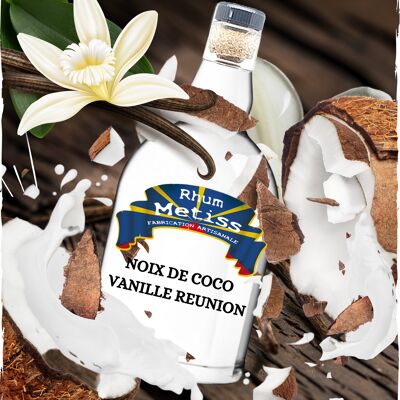Arrangierter gemischter Rum Coconut/Vanilla BOURBON von La Réunion 23,7°