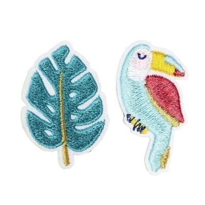 Broches toucan feuille