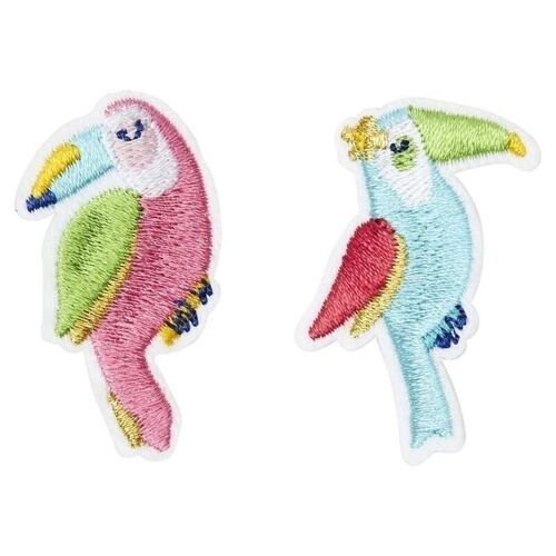 Broches Brodées - Duo Toucans