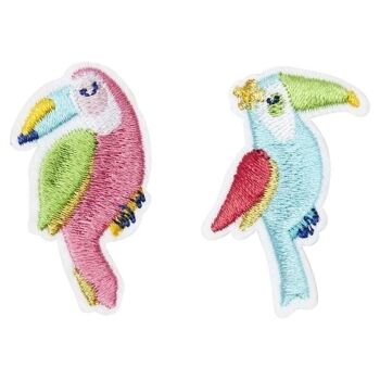 Broches Brodées - Duo Toucans 1