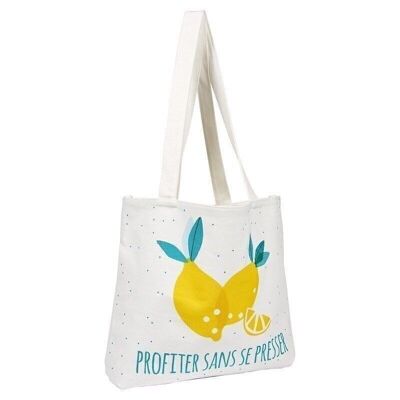 Fresh Lemons Printed Tote Bag