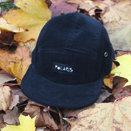 Black cord 5 panel cap ⋆ - regular fit