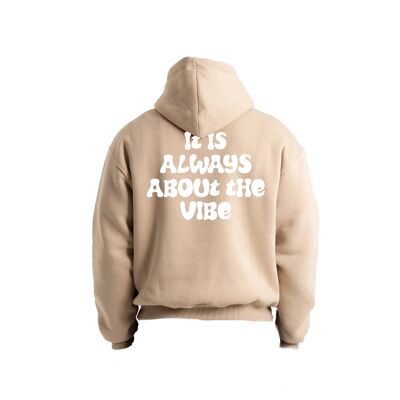 GOOD VIBES | Hoodie - Beige