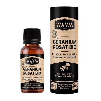 WAAM cosmetics – Huile essentielle de GERANIUM ROSAT BIO 1