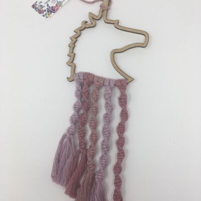 Macrame spiral Unicorn/Cloud wall hanging