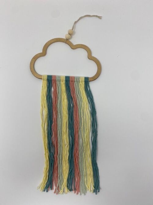 Rainbow cloud/unicorn/moon wall hanging - thin cord