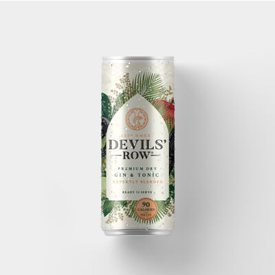 Devils' Row Gin & Tonic Cans 12 x 250ml